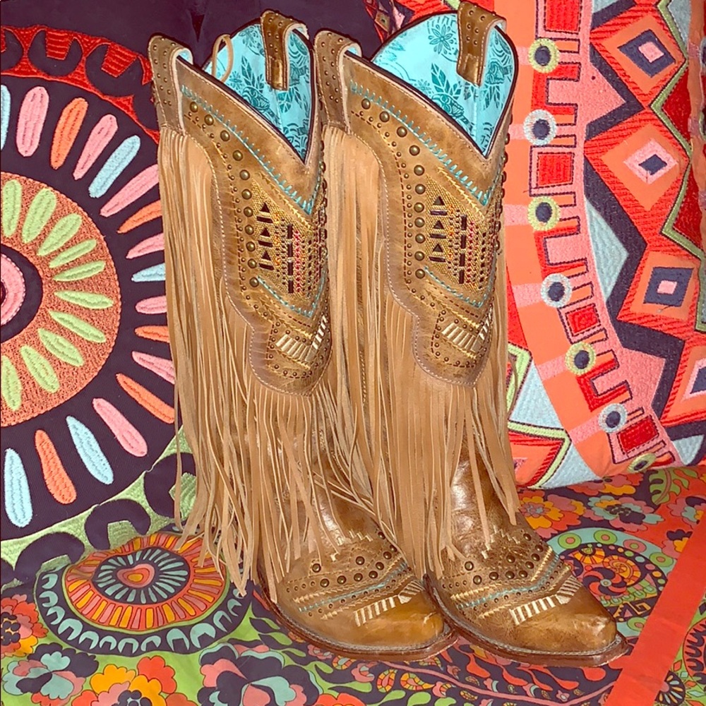 Corral Fringe Boots C2910 Size 7